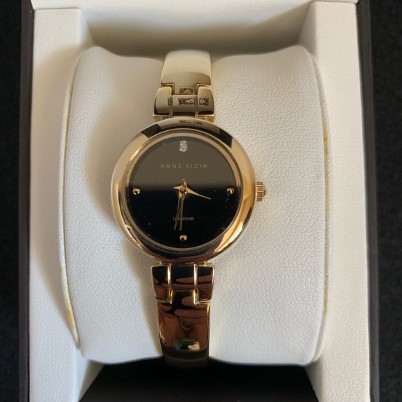 Anne Klein Accessories - ‼️SOLD‼️ ANNE KLEIN Gold Tone Diamond Accent Watch